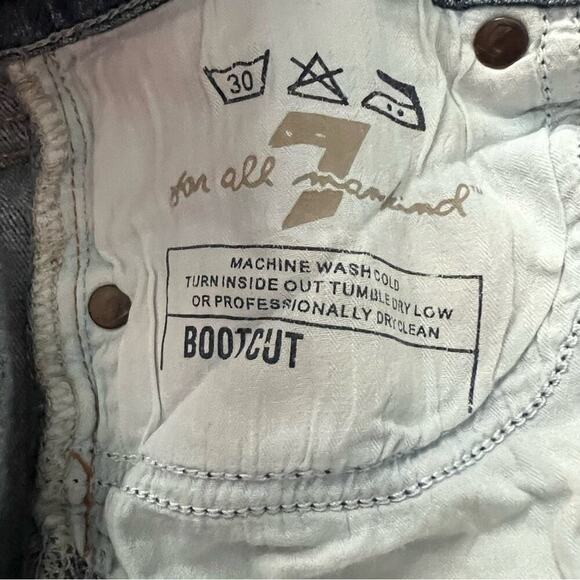 7 For All Mankind Girls Medium Wash Gem Pocket Bootcut Jeans- Size 26 - Picture 11 of 14